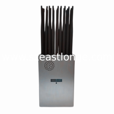 Teléfono móvil de frecuencia completa WIFI GPS UHF VHF 12000mAh 27W Jammer de señal portátil